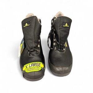 Delta Plus S3 Pigmented Split Leather Work Boots Metal Toe/Midsole Safety